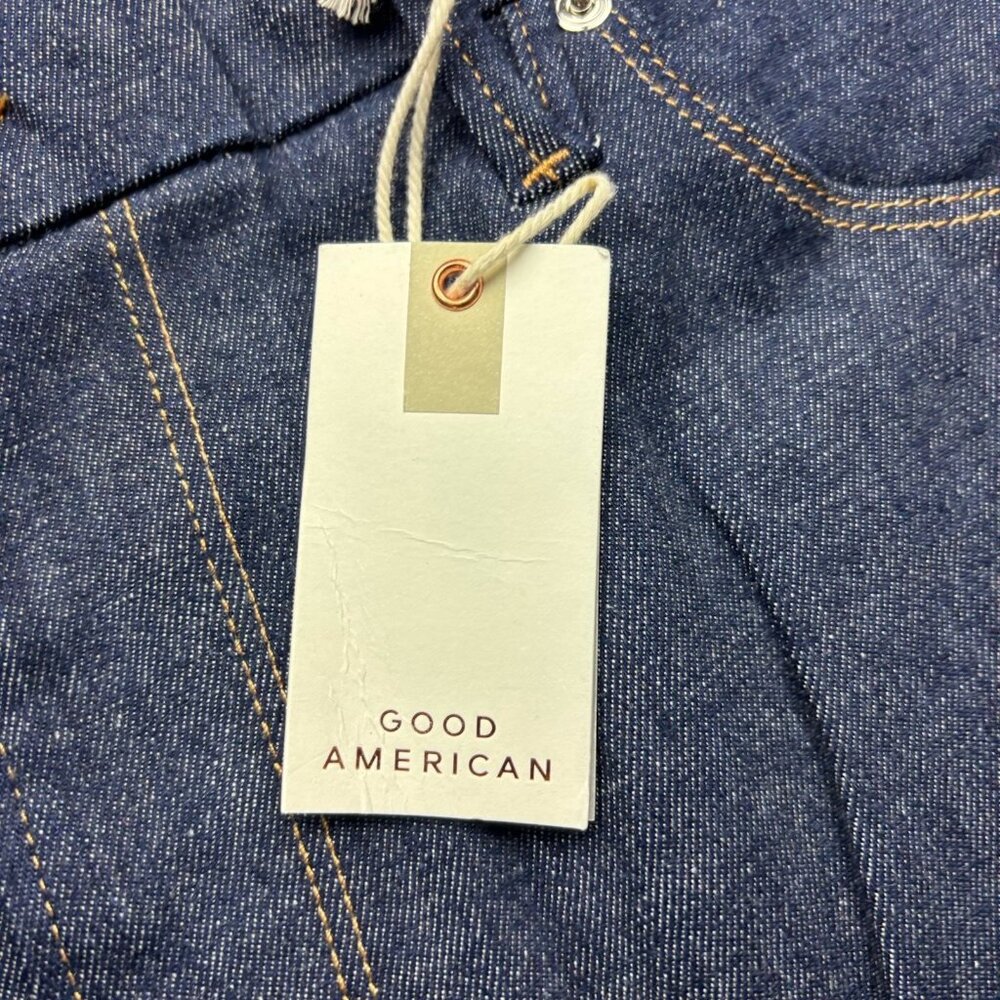Good American x Calik Denim Boot Cut High Rise Jeans Dark Wash Women’s 28-32 - Picture 6 of 14